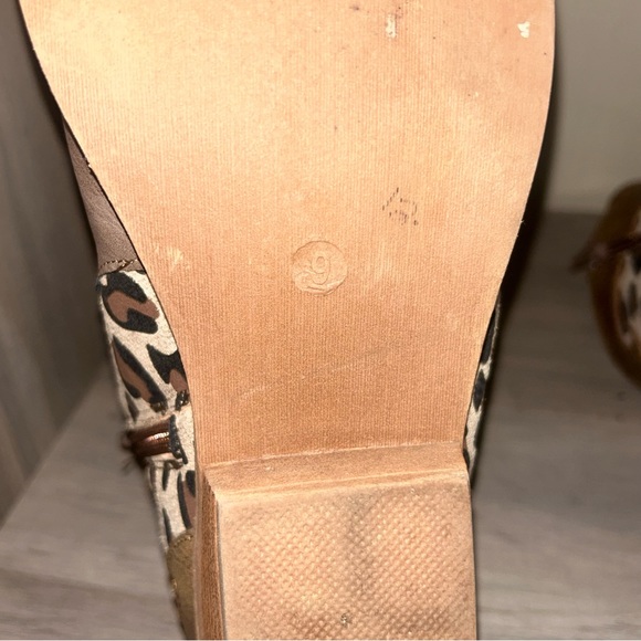 JOLIMALL Women’s Animal Leopard Print Zip Up Booties sz 9 - Picture 7 of 7